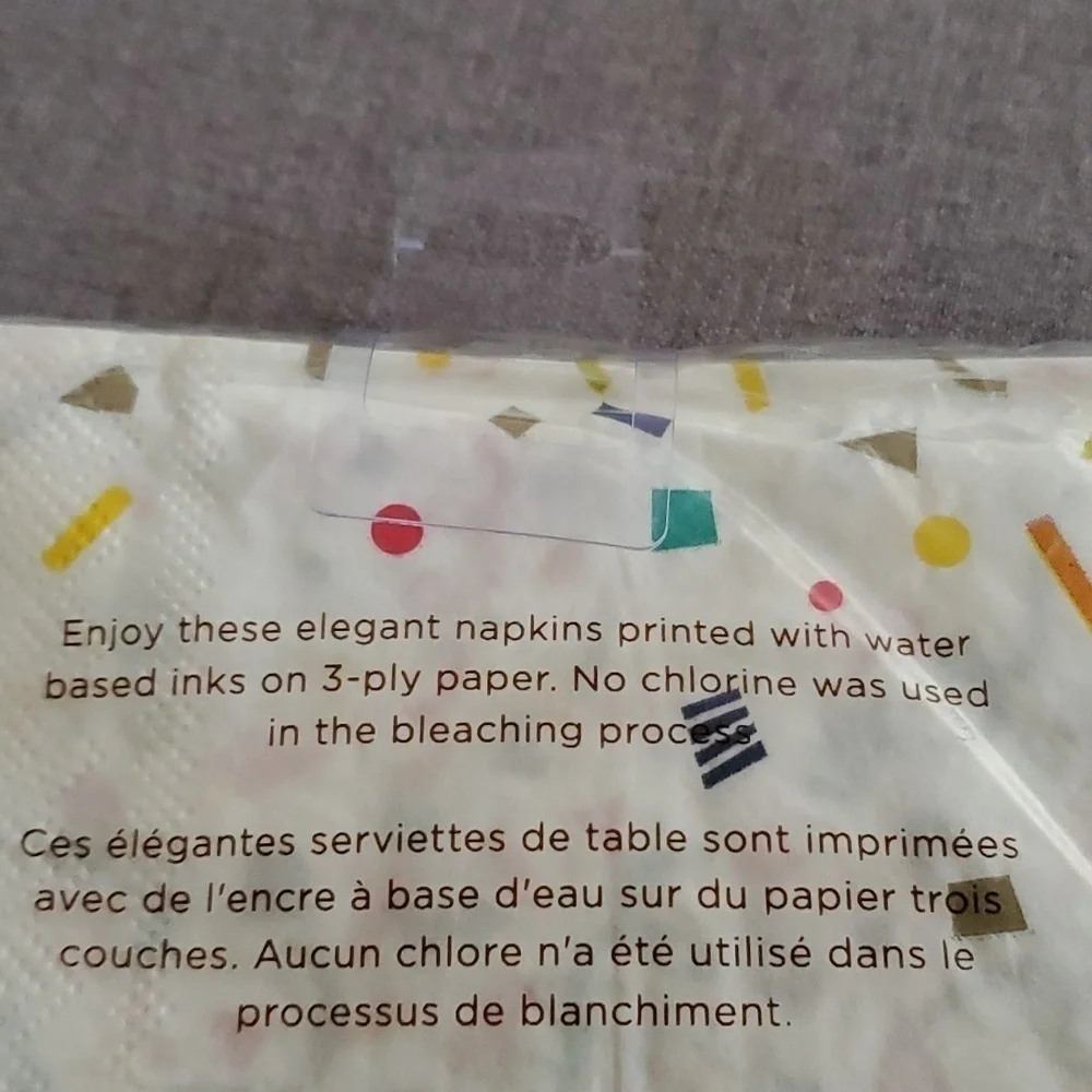 13” Papyrus Napkins 20 count confetti square ONE pack of 20 napkins artsy